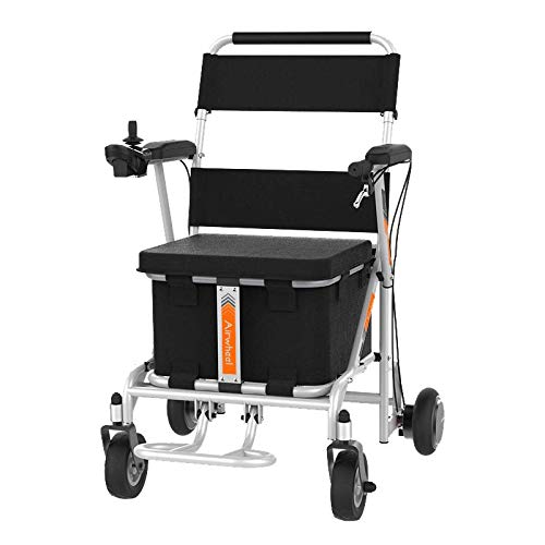 AIRWHEEL - Silla De Ruedas Eléctrica Y Manual H8. Silla De Ruedas Eléctrica Plegable De Gran Autonomía Con Cesta. Para Interior Y Exterior. 72x63x103 CM