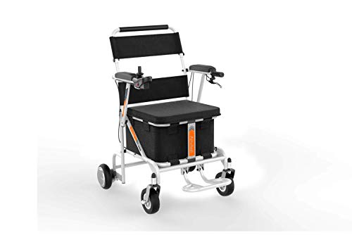 AIRWHEEL - Silla De Ruedas Eléctrica Y Manual H8. Silla De Ruedas Eléctrica Plegable De Gran Autonomía Con Cesta. Para Interior Y Exterior. 72x63x103 CM