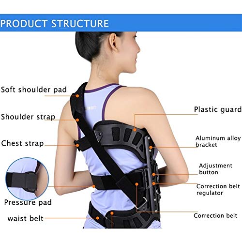 Ajustable dispositivo de corrección de la escoliosis Postura, alta y corrección Low Shoulder dispositivo, utilizado for la recuperación postoperatoria, dispositivo de protección for adultos, Cuidado d