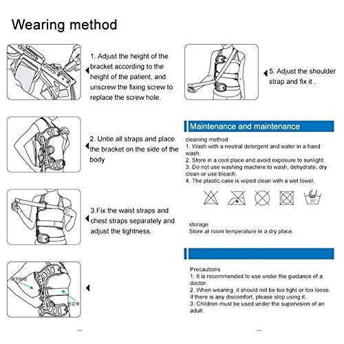 Ajustable dispositivo de corrección de la escoliosis Postura, alta y corrección Low Shoulder dispositivo, utilizado for la recuperación postoperatoria, dispositivo de protección for adultos, Cuidado d