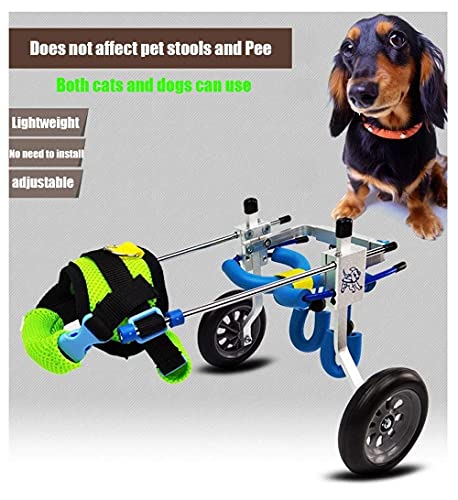 Ajustable Silla de Ruedas 2 Ruedas for Perro Grande Medio Peque?o Perros piernas traseras Rehabilitación cómodo Movilidad Auxiliar Perro de 1,5 kg a 50 kg Coche (Size : XXL)