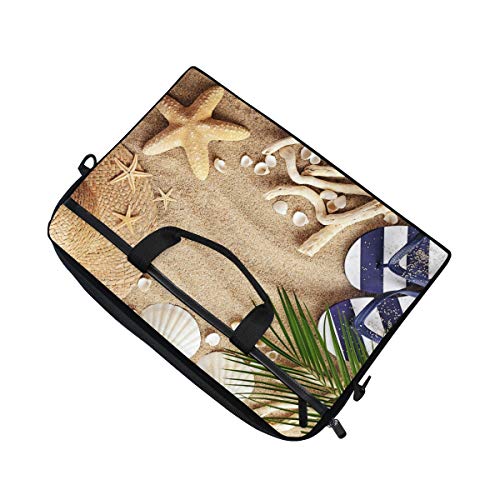 ALARGE - Funda para ordenador portátil, diseño de estrellas de mar de playa con tirón de 14 a 15,4 pulgadas, bolsa de ordenador, maletín mensajero correa de hombro para hombres, mujeres, niños, niñas