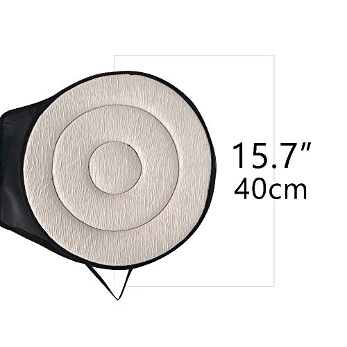 Alfombrilla antideslizante 360° Cómodo cojín de tela,cojín silla escritorio lavable extraíble,adecuado para personas mayores personas con movilidad reducida Asiento giratorio para automóvil,Negro,3set