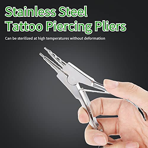 Alicates de anillo piercing multiusos - Tatuaje Piercing Alicates de acero inoxidable Piercing para el cuerpo Acero quirúrgico