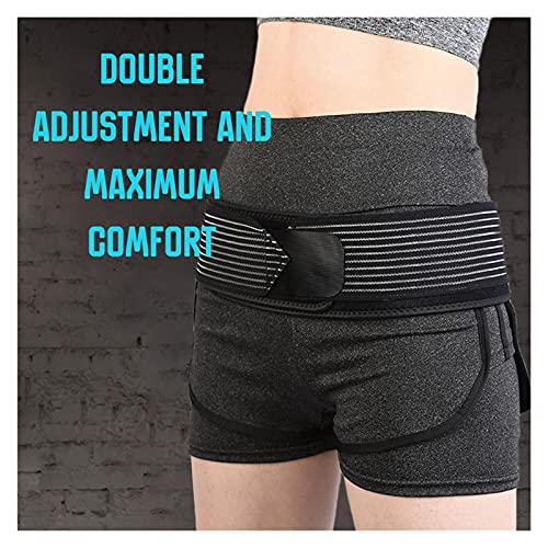 ALIUJUNAMZ Pelvic Bajo la Espalda apoya el Apoyo Transpirable Anti resbalón Hombres Mujeres Alivio del Dolor para el Dolor Lumbar de la Pelvis ciática (Color : Negro, Size : 130cm)