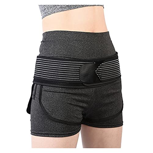 ALIUJUNAMZ Pelvic Bajo la Espalda apoya el Apoyo Transpirable Anti resbalón Hombres Mujeres Alivio del Dolor para el Dolor Lumbar de la Pelvis ciática (Color : Negro, Size : 130cm)