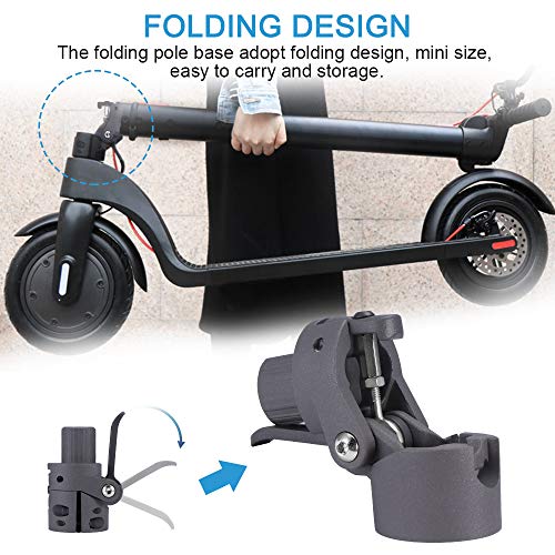 ALLOMN Base de Pposte Plegable para Scooter Eléctrico, Base de Poste Plegable para Xiaomi M365 Parte de Repuesto de Scooter Eléctrico Accesorios de Scooter (Gris)