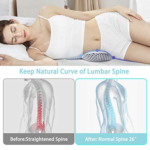 Almohada De Apoyo Lumbar Altura Ajustable 3d Almohada De Apoyo Para La Espalda Baja Para La Cintura Alivio Del Dolor Ciático Mujer Embarazada 22 X13 X 2.5 Pulgadas