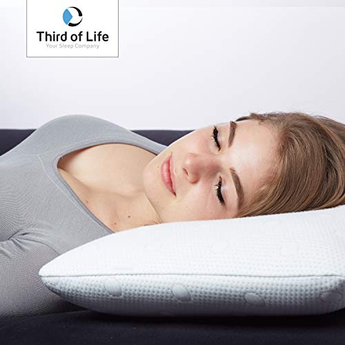 Almohada de Espuma Viscoelástica NEKKAR | Almohada Cervical Ergonómica y Ortopédica | Ideal para Dormir de Lado, de “Lado Inclinado Hacia Adentro” y de Espaldas | 60x40x10cm