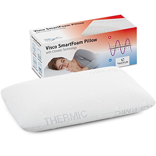 Almohada de Espuma Viscoelástica NEKKAR | Almohada Cervical Ergonómica y Ortopédica | Ideal para Dormir de Lado, de “Lado Inclinado Hacia Adentro” y de Espaldas | 60x40x10cm