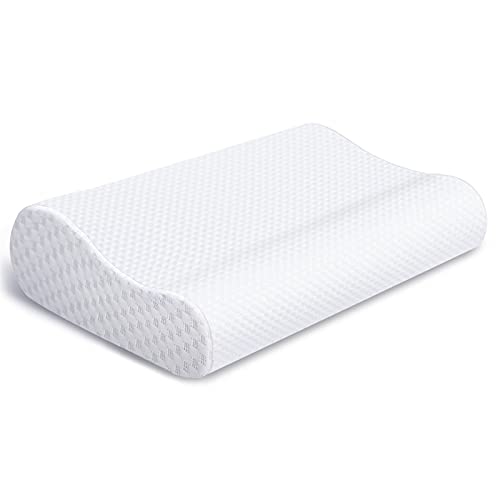 Almohada de Espuma viscoelástica para el Cuello, Oxford Street Comfort Orthopaedic Cervica Almohada ergonómica antirronquidos, Funda de Almohada Lavable para aliviar el Dolor