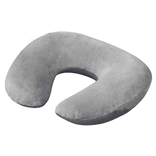 Almohada de Viaje Inflable, Almohada de avión para el Cuello - Almohadas compactas portátiles de Apoyo para la Cabeza y el Cuello en Vuelo, Cojín de reposacabezas pequeño en Forma de U