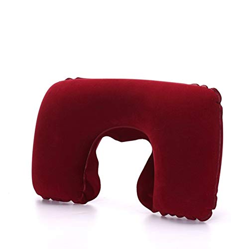 Almohada inflable del cuello, almohada inflable del viaje, la cabeza del coche y el resto del cuello, almohada del cuello de viaje con cojín de aire (Color : Colour 2)