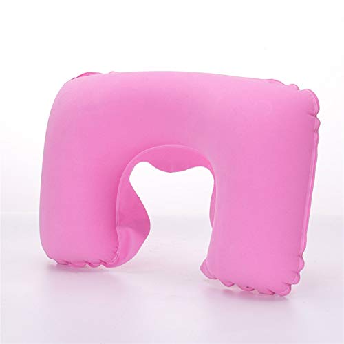 Almohada inflable del cuello, almohada inflable del viaje, la cabeza del coche y el resto del cuello, almohada del cuello de viaje con cojín de aire (Color : Colour 2)