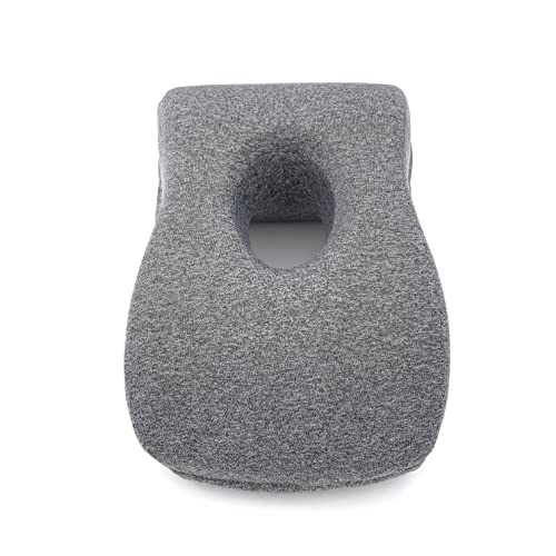 Almohada para dormir de lado con agujero para la oreja – Almohada de viaje de espuma viscoelástica con forma ergonómica para aliviar la presión