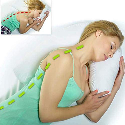 Almohada para Dormir de Lado con Forma de U, para Corregir la Columna Vertebral, reposacabezas Lateral, para Viajar, Suave, Anti-ronquidos, para Orejas, Dolores de Cuello, Dolores de Hombros.