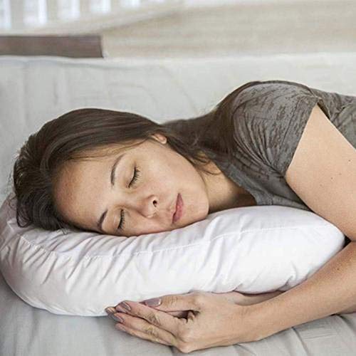 Almohada para Dormir de Lado con Forma de U, para Corregir la Columna Vertebral, reposacabezas Lateral, para Viajar, Suave, Anti-ronquidos, para Orejas, Dolores de Cuello, Dolores de Hombros.