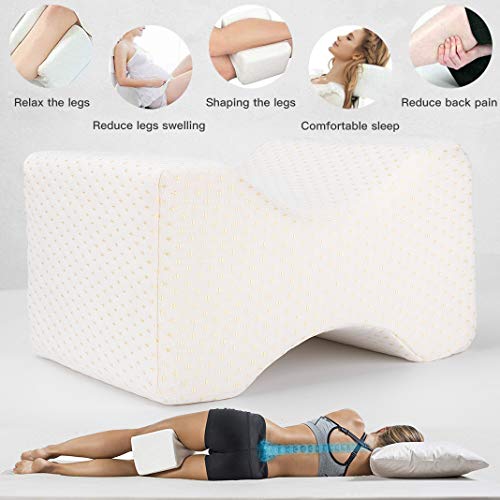 Almohada Piernas para Dormir, Dioxide Ergonómico Cojín Ortopédico, Ideal para ciática, Caderas, articulaciones, Alivio de Dolores de Embarazo y Dormir de Lado - Opción Ideal para Dormir de Lado