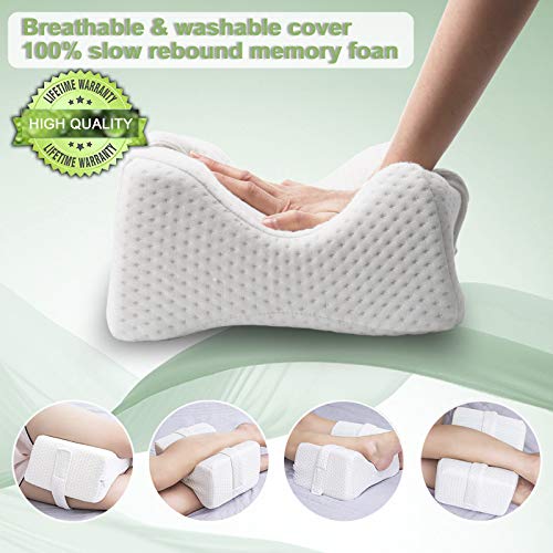 Almohada Piernas para Dormir, Ergonómico Cojín Ortopédico, Ideal para ciática, Caderas, articulaciones, Alivio de Dolores de Embarazo y Dormir de Lado - Opción Ideal para Dormir de Lado