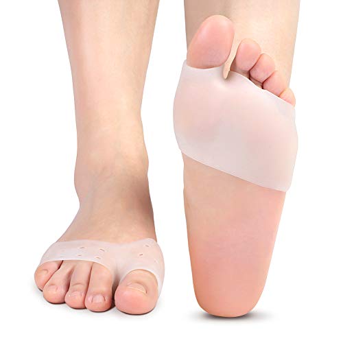 Almohadillas de Silicona para Callos del Pie, Almohadillas Metatarsales de Gel Transpirables, Prevención de Los Pies Diabéticos, Neuroma de Morton, Callos y Ampollas, Alivio del Dolor de Pie, 1 Par