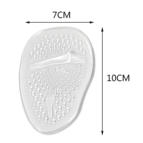 Almohadillas del Antepié 2 pares (4 piezas) Plantillas de Zapatos con Tacón Alto Proteger los Pies, Medio plantilla para Alivio el Dolor en el Antepié