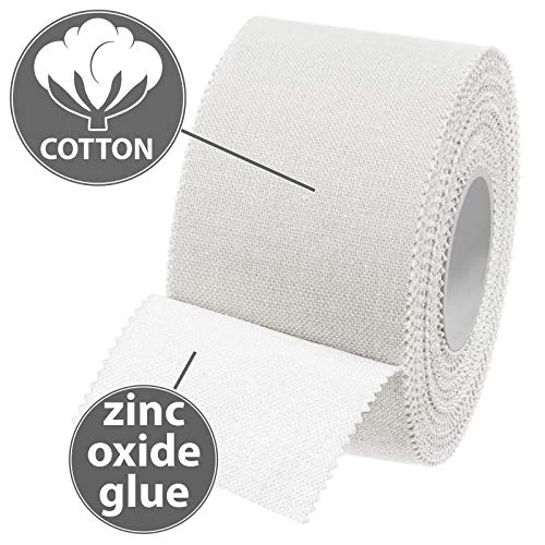 ALPIDEX 12 x Cinta Adhesiva Deportiva 3,8 cm x 10 m Sport Tape, Color:Blanco