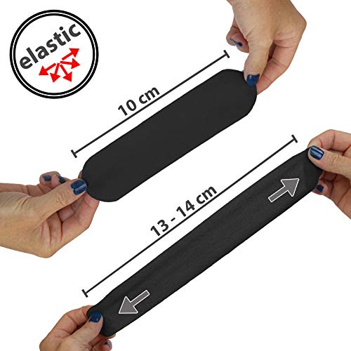 ALPIDEX 3 Rollos Cinta Kinesiología Tape 5 m x 5 cm Cinta Muscular E- Book Ejemplos Aplicación, Color:negro