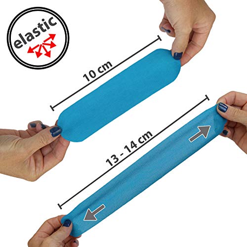 ALPIDEX 5 Rollos Cinta Kinesiología Tape 5 m x 5 cm Cinta Muscular E- Book Ejemplos Aplicación, Color:azul claro