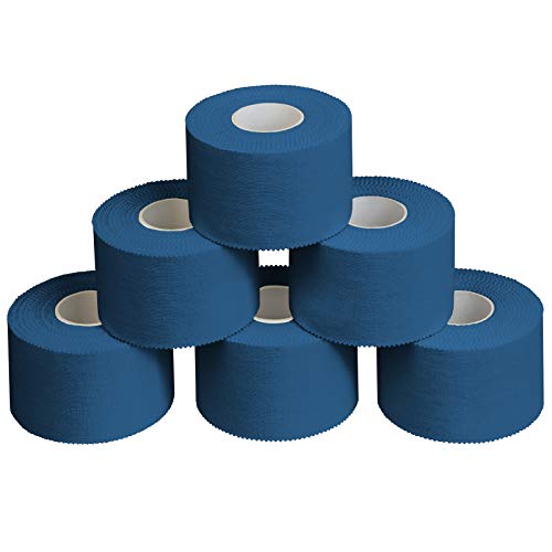 ALPIDEX 6 x Cinta Adhesiva Deportiva 3,8 cm x 10 m Sport Tape, Color:Azul