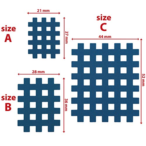 ALPIDEX Cinta Cruzada de pavimentación de cuadrícula 'Cross Tape' de Varios tamaños y cantidades (102 Unidades - Tamaño A.B und C)