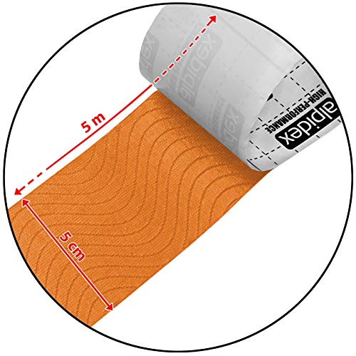 ALPIDEX Cinta Kinesiología Tape 5 m x 5 cm Cinta Muscular E- Book Ejemplos Aplicación, Color:colores surtido, Cantidad:12 rollos