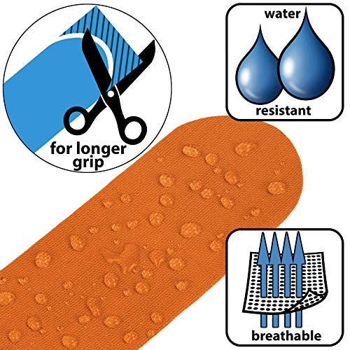 ALPIDEX Cinta Kinesiología Tape 5 m x 5 cm Cinta Muscular E- Book Ejemplos Aplicación, Color:naranja, Cantidad:12 rollos