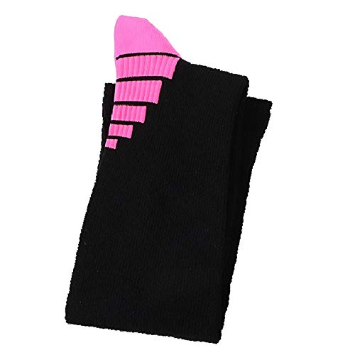 Alxcio Medias de compresión Unisex, 2 Pares de Calcetines de Correr para Deporte/Correr/Enfermera/Vuelo/Viajes/Embarazo/Medicinal Calcetines de compresión, Negro y Rosa, Größe: S/M (EU 35-39)