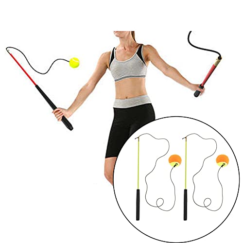 Amagogo Fitness Ball Gym Tennis Training Estirar Las articulaciones del Brazo y el Hombro para Adultos Niños - Varilla Verde, 45cm