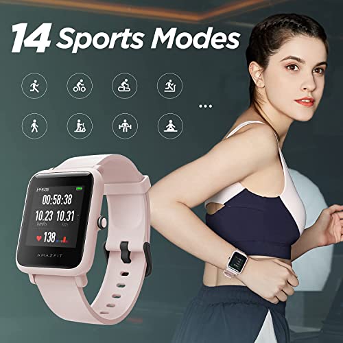 Amazfit Bip S Lite Smartwatch Ftiness Reloj Inteligente Deporte Pantalla Transflectiva Siempre Encendida Duración de la batería 30 días Monitoreo del sueño Y Frecuencia Cardíaca para mujer y hombre