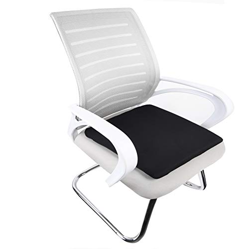 Amazon Basics - Cojín viscoelástico para asiento, negro, cuadrado