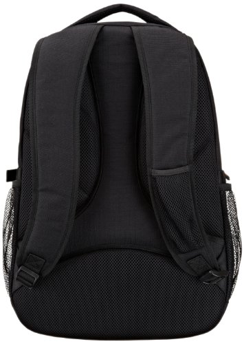 Amazon Basics Sac à dos pour ordinateur portable avec bretelles rembourrées et compartiments de rangement pour stylos, clés, téléphone portable - Convient à la plupart des ordinateurs 43 cm (noir)