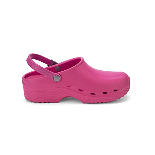 AMELIA LINE SHOES Zuecos sanitarios profesionales Happy – Calzado Light, Rosa, 41 EU