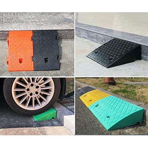 AMSXNOO Rampa de Carga, Rampas De Bordillo De Plástico Antideslizantes Portátiles Rampas De Umbral Ligeras para Coche, Scooter Caravana Silla De Ruedas Acera Bicicleta Motocicleta