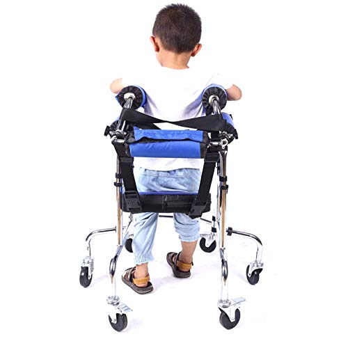 Andador Con Ruedas Para Rehabilitación Infantil Con Asiento Acolchado, Equipo De Rehabilitación Infarto Cerebral Discapacidad Parálisis De Miembros Inferiores Entrenamiento Para Caminar De Pie