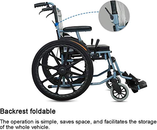 Andador con Ruedas, Silla de Ruedas, Patinete con Asiento Silla de Transporte bariátrica con Frenos de Mano con Bloqueo, Resistente y Extra Ancha con Respaldo y Pedal extraíbles para facilitar la TR