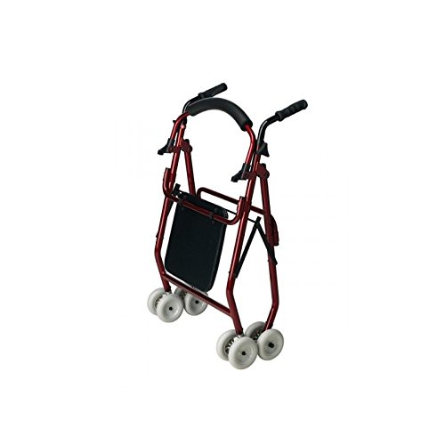 Andador de 4 ruedas –Andador para ancianos con asiento – Rollator de aluminio – Ayudas dinámicas “Roler”