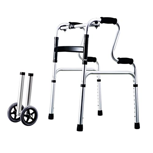 Andador para Ancianos Plegable,Andador para ancianos,Plegable de aluminio ligero andador para caminar walker,Andador Bipedestación,Marco para Caminar Movilidad, para Personas Mayores Discapacitadas(