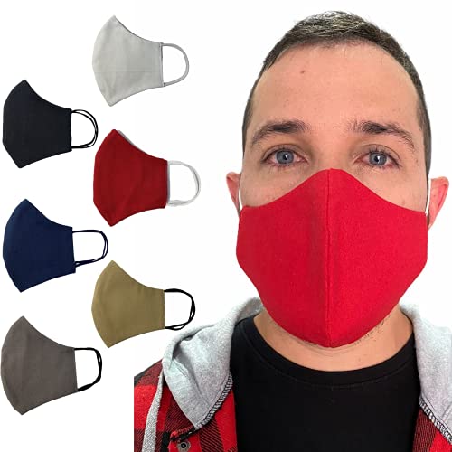 Anilev Mascarillas Reutilizables de Tela Lavables Pack de 6 Mascarillas Higienicas Homologadas con Certificado UNE 0065 | Mascarillas de Tela 3 Capas | Mascarilla de colores original