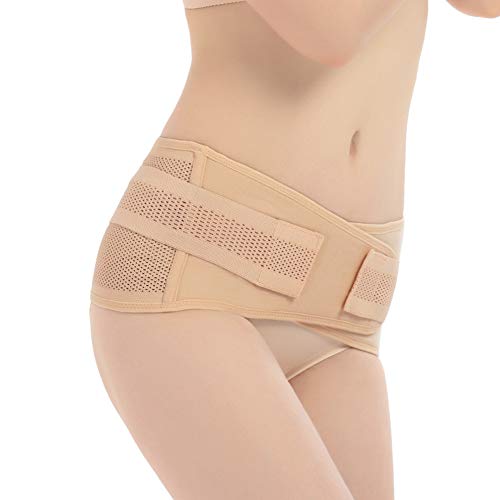 ANMODUXY Sacroiliac SI Belt, Cinturón sacroilíaco, Faja Transpirable Antideslizante Suave Comodo para Alivia la inflamación de la ciática, la Cadera, la Pelvis, el Lumbar,B,XL