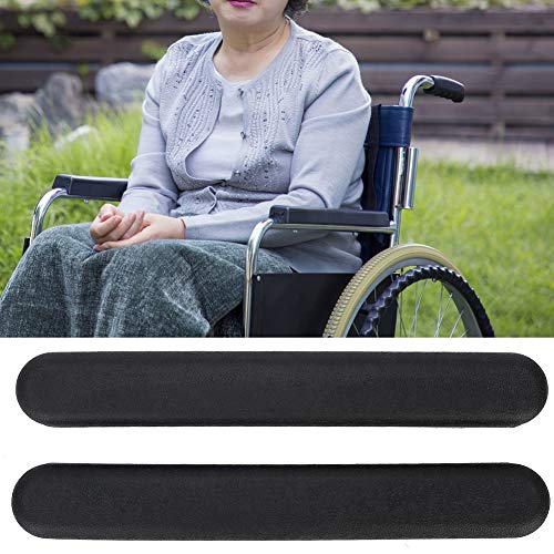 Apoyabrazos Acolchado para Silla de Ruedas, Almohadillas de Repuesto para Brazo con Tornillo, Longitud Total de 32.5cm, Distancia Entre Agujeros de 22.5cm