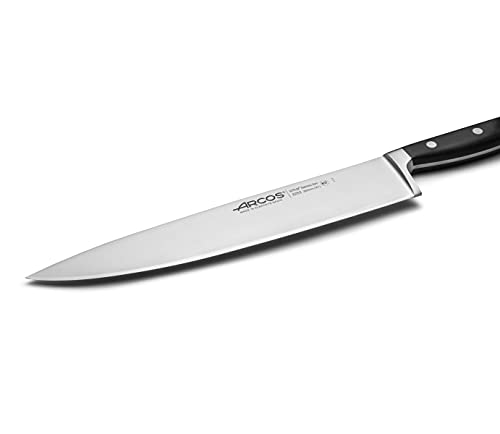 Arcos Opera, Cuchillo Cocinero, Acero Inoxidable Forjado Nitrum 260 mm, Mando de Polioximetileno, POM Color Negro