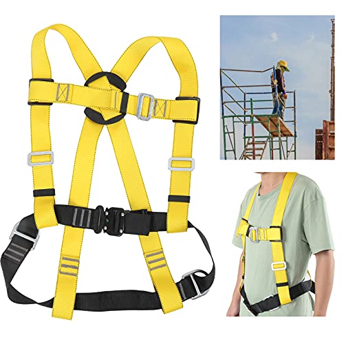 Arnés de seguridad para medio cuerpo, arnés de escalada, protección contra caídas, arnés de guía para medio cuerpo, unisex, multiusos cuerpo entero ajustable cinturón de seguridad para escalada