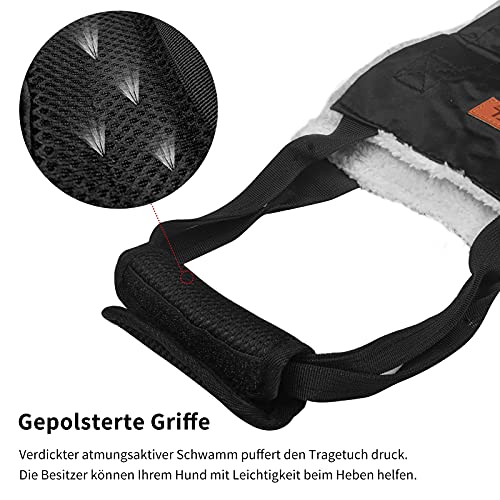 Arnés de transporte portátil para perros, correa de rehabilitación para perros, mediana y grande, ayuda para caminar con asas, ayuda de seguridad para discapacitados, heridos, perros mayores.