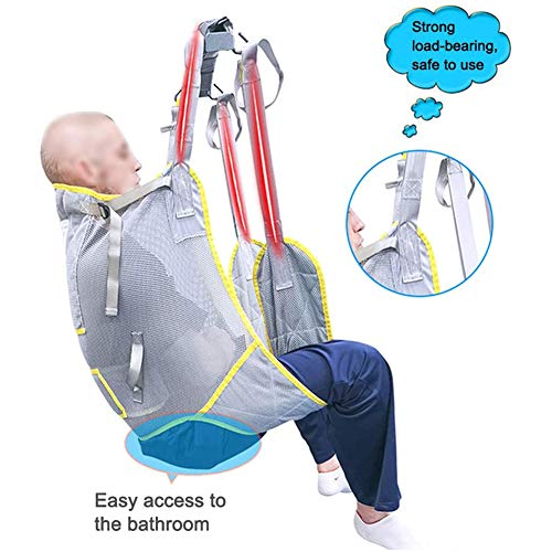 Arnés Elevación Paciente Cuerpo Completo, Grúa de paciente, Eslinga De Elevación con Accesorios De Bucle,para Posicionamiento Y Elevación De La Cama,Enfermería, Cuidador 507 Libras No incluye grua